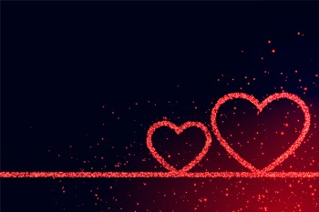 Love hearts romantic background for valentines day Free Vector