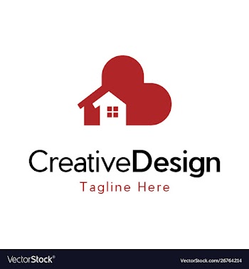 Love home care creative business logo vector image
