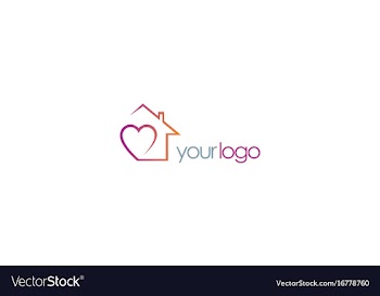  					Love house logo vector image														