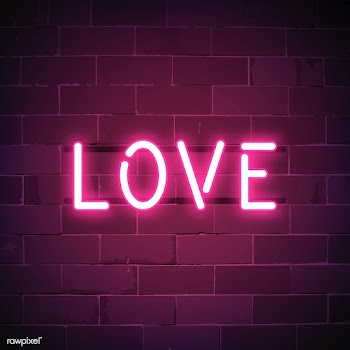 Love is all around neon sign vector | Free stock vector - 537655