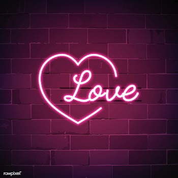 Love is all around neon sign vector | Free stock vector - 537675
