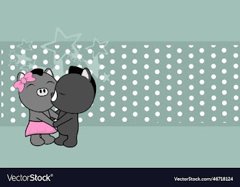 love kissing boar couple valentine background