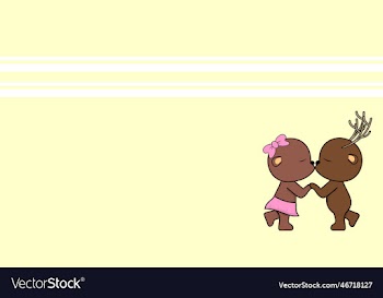 love kissing deer couple valentine background