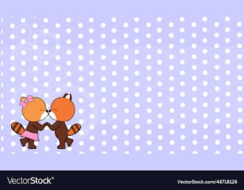 love kissing red panda couple valentine