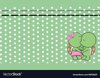 love kissing turtles couple valentine background