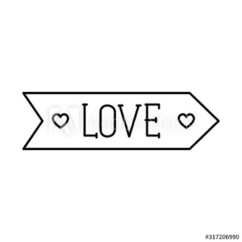 love label on white background design