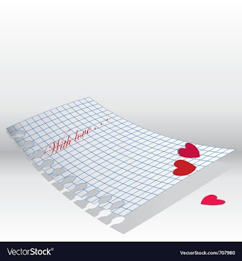 Love letter paper vector image