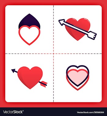 love logo with overlapping connected lines