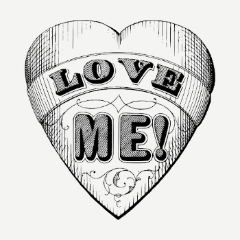 Love me  clipart, vintage | Free PSD Illustration - rawpixel