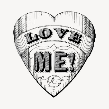 Love me heart badge clipart, | Free Vector - rawpixel