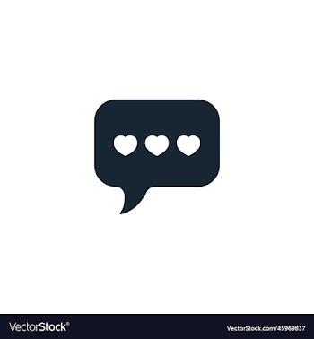 love message creative icon from valentines day