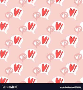 love message question pattern with heart