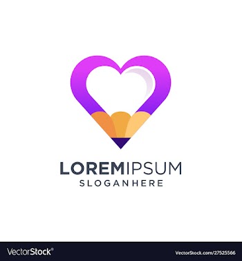 Love pen logo design vector image