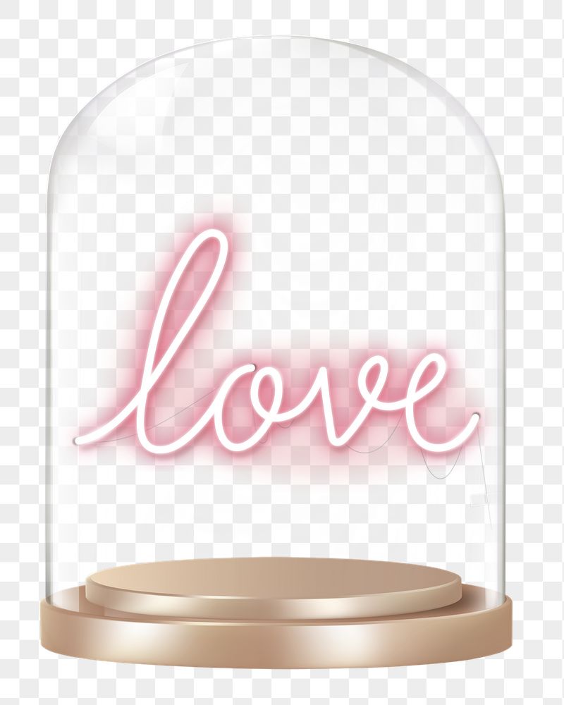Love png glass dome sticker, | Free PNG - rawpixel