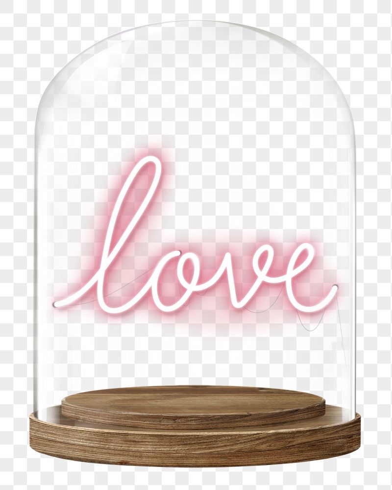 Love png glass dome sticker, | Free PNG - rawpixel