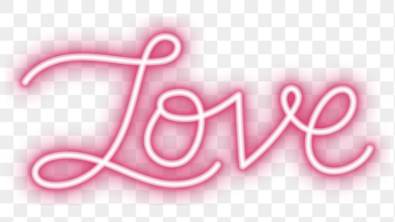 Love png neon word sticker, | Free PNG - rawpixel