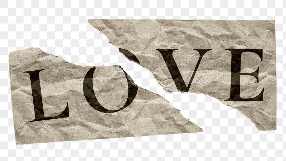 Love png ripped paper sticker, | Free PNG - rawpixel