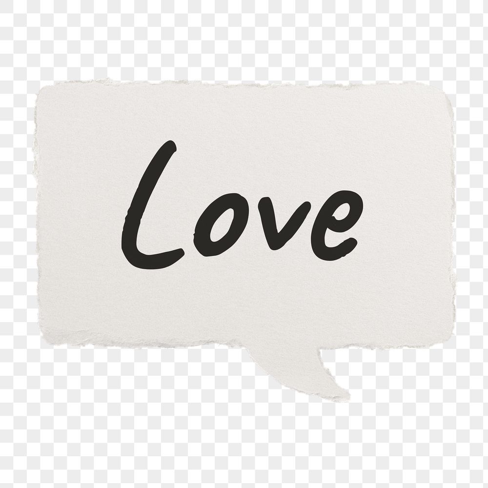 Love png speech bubble sticker, | Free PNG - rawpixel