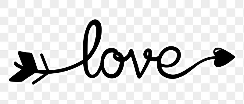Love png word, minimal black | Free PNG - rawpixel