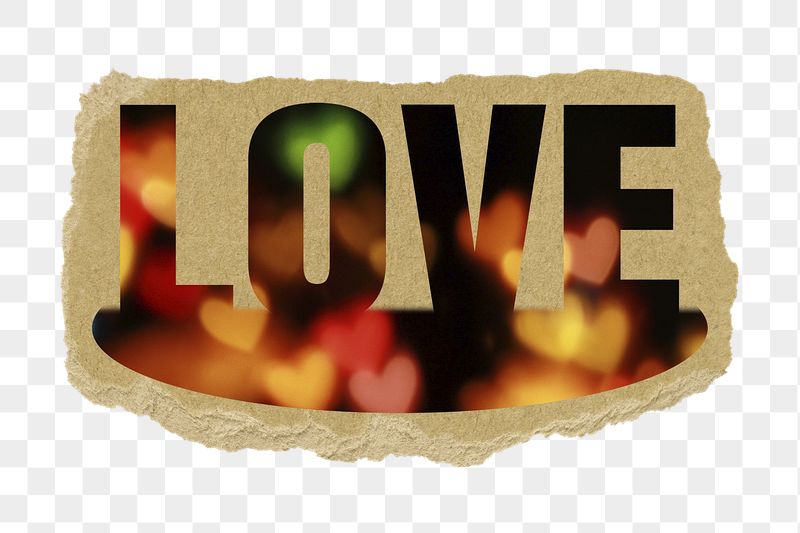 Love png word sticker, bokeh | Free PNG - rawpixel