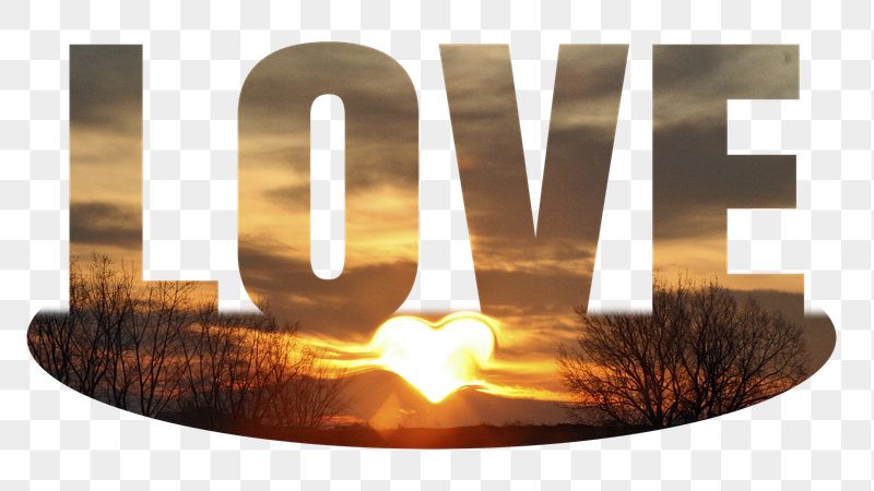 Love png word sticker, heart | Free PNG - rawpixel