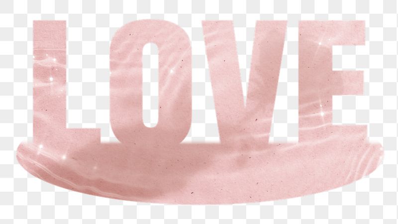 Love png word sticker, pink | Free PNG - rawpixel