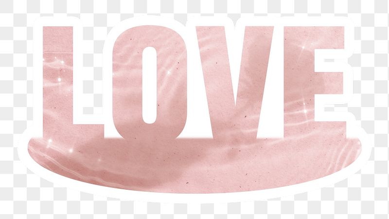 Love png word sticker, white | Free PNG - rawpixel
