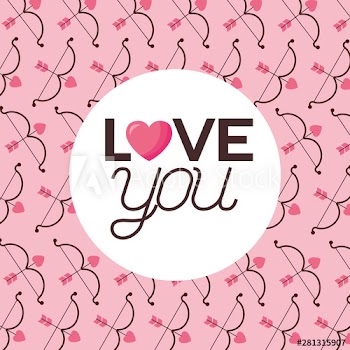Love represented by hearts arrows vector design