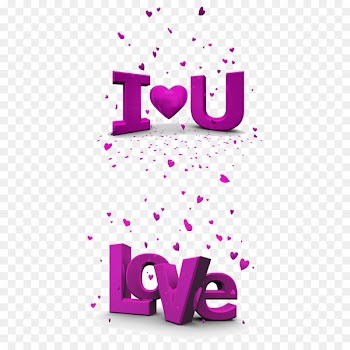 Love Romance Valentines Day Heart - I love you love purple material 