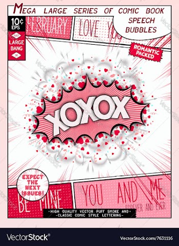 Love series pop art speech bubble vector image
