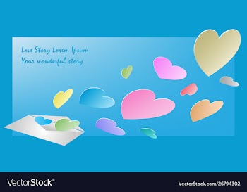 Love story which is a form greeting cards vector image