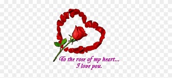 Love Symbols With Rose Flowers