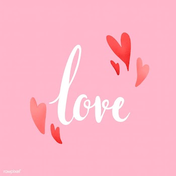 Love typography decorated with hearts vector | Free stock vector - 511863
