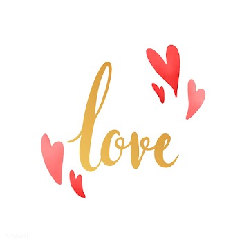 Love typography decorated with hearts vector | Free stock vector - 511865