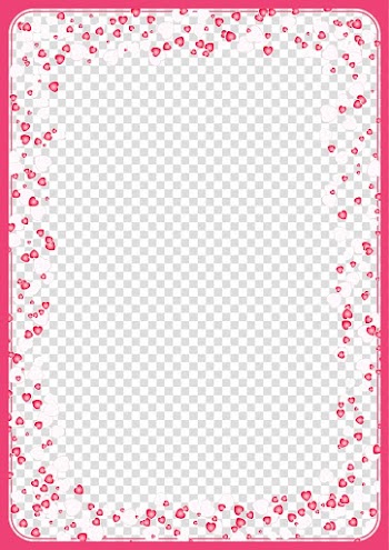 Love Valentine's Day Heart, Pink heart-shaped frame, red and white heart boarder transparent background PNG clipart
