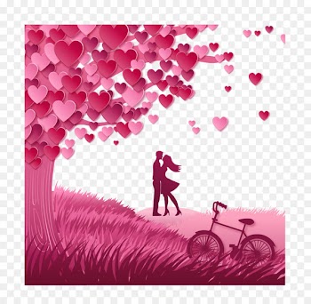 Love Valentines Day Romance Morning - Vector bike lovers 
