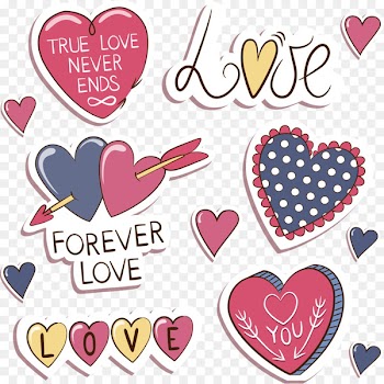 Love Valentines Day Sticker Label - Valentine's Day Sticker 