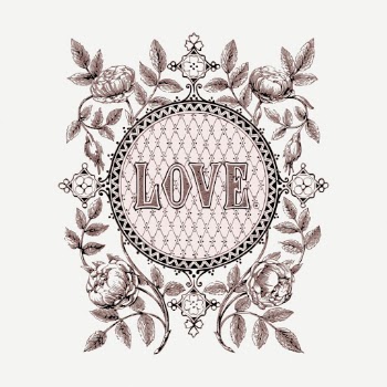 Love vintage clipart, floral ornament | Free PSD - rawpixel