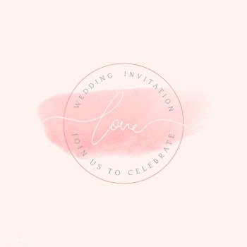 Love wedding invitation badge design vector | Free stock vector - 524406