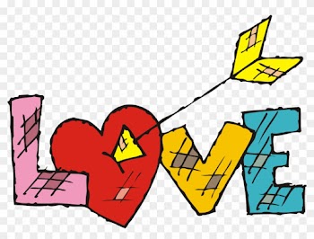 Love Word Heart Clip Art - Love Word Heart Clip Art