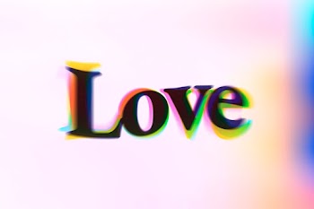 Love word in anaglyph text typography | Free stock illustration | High Resolution graphic