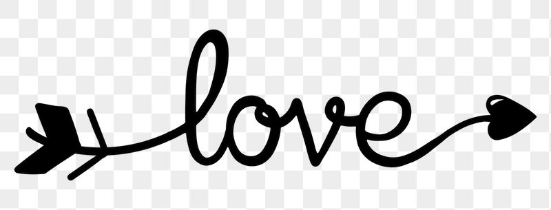Love word png, minimal black | Free PNG - rawpixel