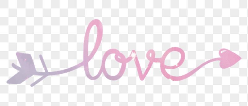 Love word png, pastel pink | Free PNG - rawpixel