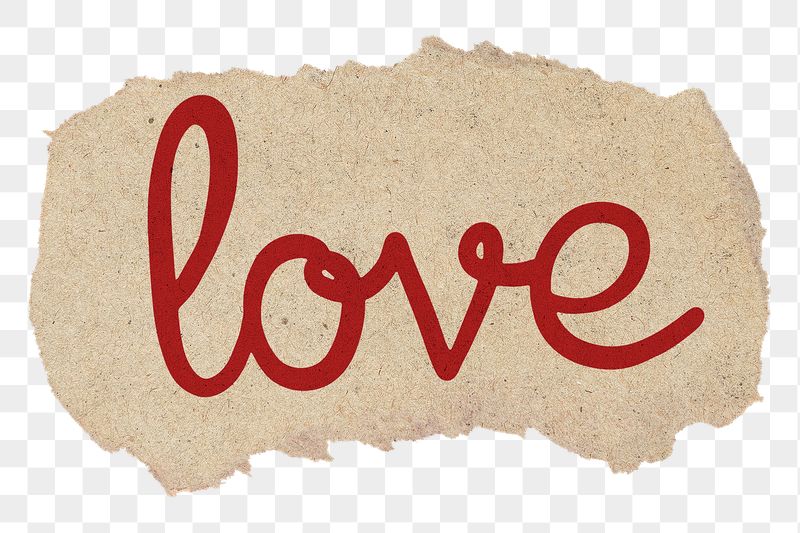 Love word png, red calligraphy | Free PNG - rawpixel