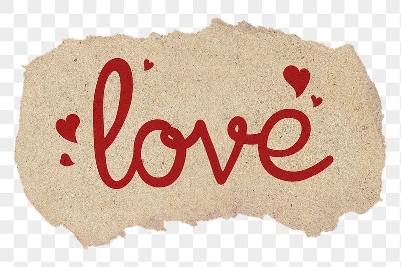 Love word png, red calligraphy | Free PNG - rawpixel