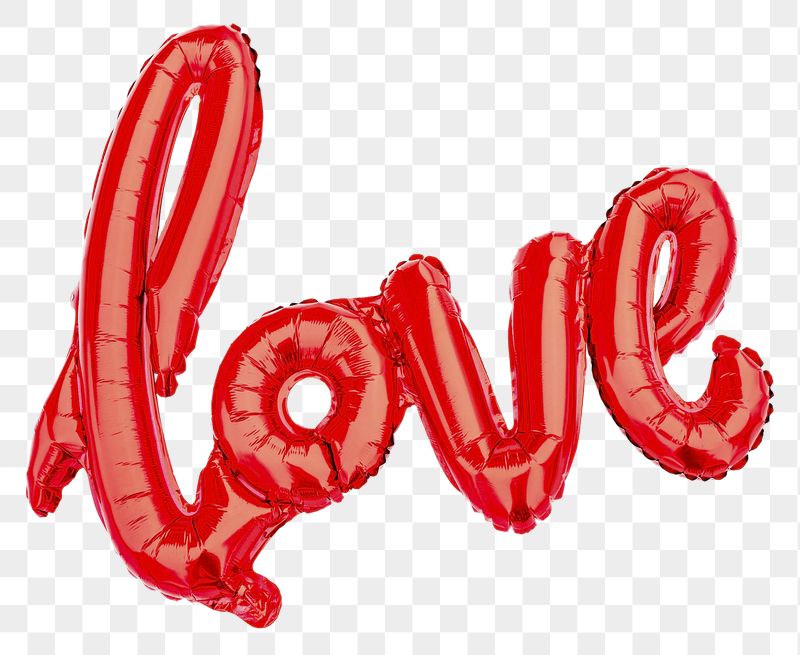 Love word png, red letter | Free PNG - rawpixel