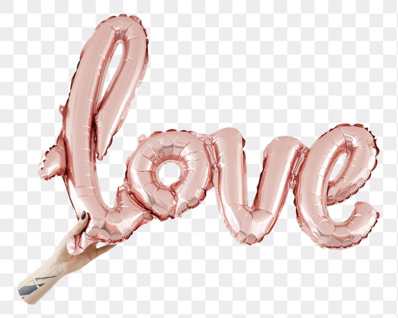 Love word png, rose gold | Free PNG - rawpixel