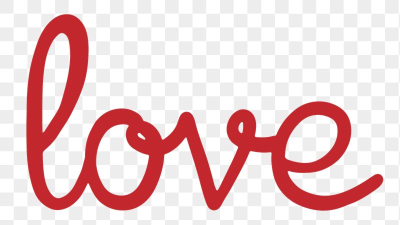 Love word png sticker, red | Free PNG - rawpixel