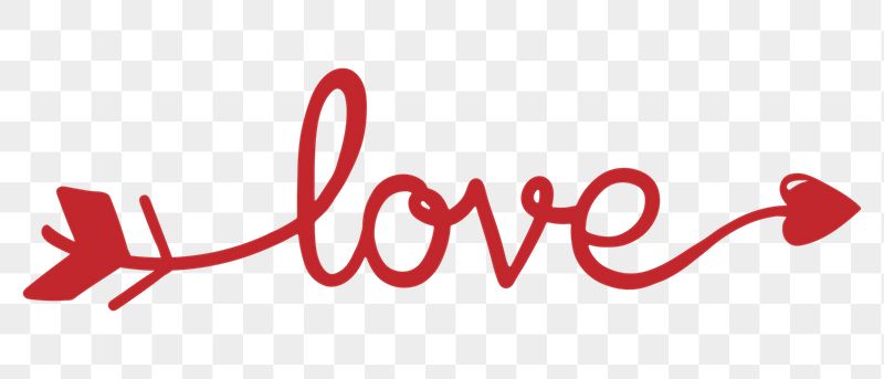 Love word png sticker, red | Free PNG - rawpixel