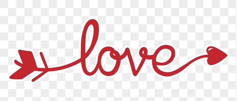 Love word png sticker, red | Free PNG - rawpixel